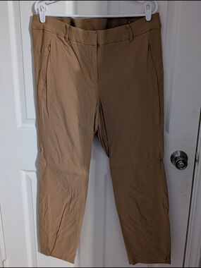 Lane Bryant Tan Straight-Leg Stretch Pants